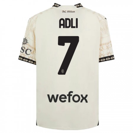 AC Milan Yacine Adli 7 Fjerde 2023-24 Hvid - Fodboldtrøjer (S/S)